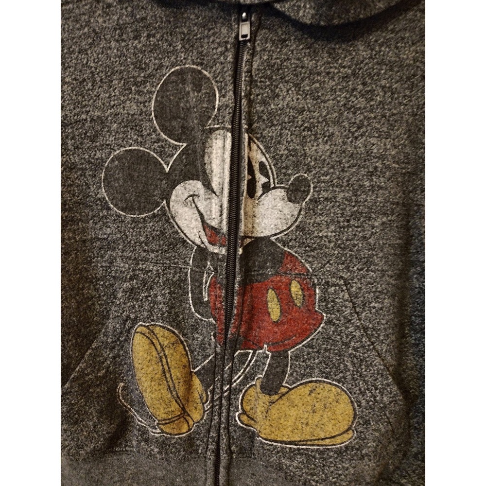 Disney's Mickey Mouse graphic unisex child's gray long sleeve hoodie size small - Picture 3 of 9